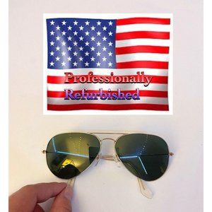 Ray Ban RB3025 Gold Fashion Aviator Sunglasses Wit